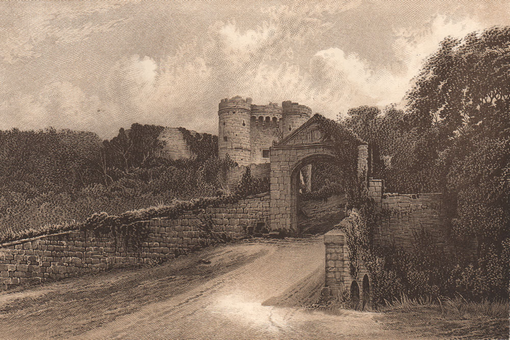 CARISBROOKE CASTLE. Isle of Wight 1893 old antique vintage print picture